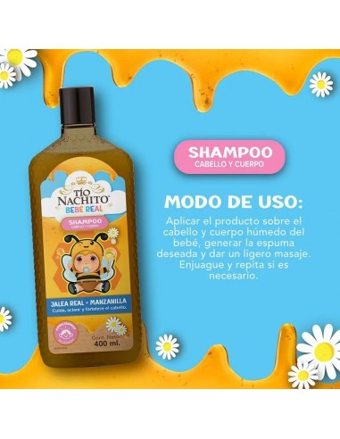 SHAMPOO TIO NACHITO 2EN1 JALEA REAL Y MANZANILLA 400 CC