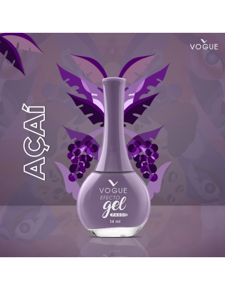 ESMALTES VOGUE EFECTO GEL ACAI  