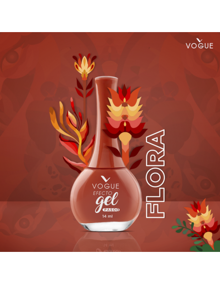 ESMALTES VOGUE EFECTO GEL FLORA  