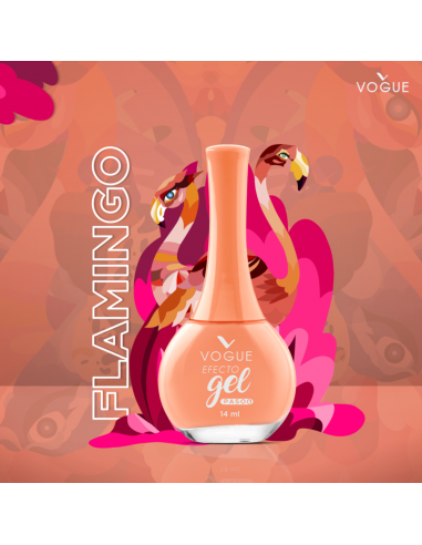 ESMALTES VOGUE EFECTO GEL FLAMINGO  