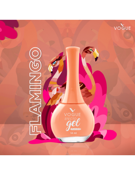 ESMALTES VOGUE EFECTO GEL FLAMINGO  