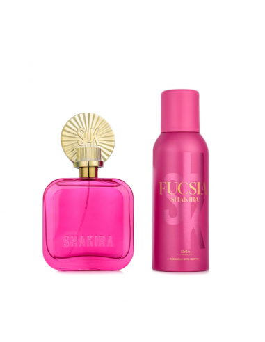 SET DE PERFUME SHAKIRA FUCSIA EDT + BODY LOTION 80 CC