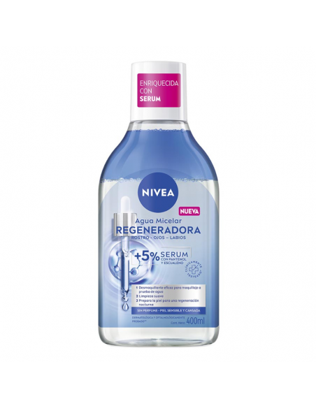 CREMA PARA ROSTRO NIVEA agua micelar regeneradora 400 cc