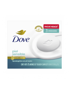 JABONES DE TOCADOR DOVE piel sensible x3unidades 270 gr