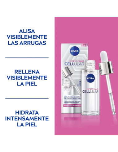 CREMA PARA ROSTRO NIVEA SERUN CELLULAR C ACIDO HIALURONICO 30 CC