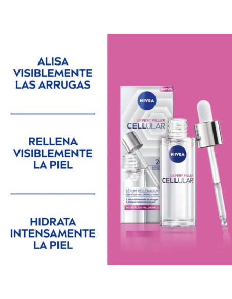 CREMA PARA ROSTRO NIVEA serun cellular c acido hialuronico 30 cc