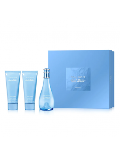 SET DE PERFUME DAVIDOFF COOLWATER EDT+B.LOT 75+SOW.GEL 75 100 cc
