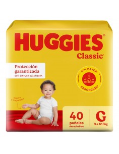 PAÑALES HUGGIES CLASSIC JUMBO GDE 36UN