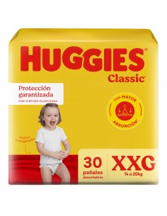 PAÑALES HUGGIES CLASSIC JUMBO XXGDE 30UN