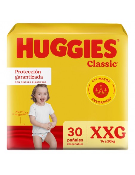 PAÑALES HUGGIES CLASSIC JUMBO XXGDE 30UN