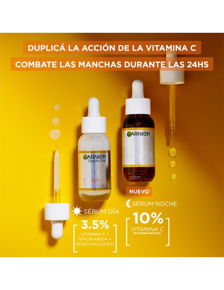 CREMA PARA ROSTRO GARNIER SERUM VITAMINA C EXPRE ACLARA NOCHE 30 cc