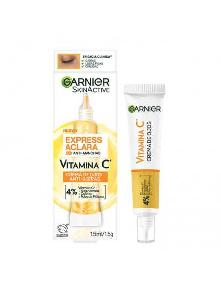 CREMA PARA ROSTRO GARNIER CONTORNO DE OJOS EXPRESS ACLAR VITC 15 cc