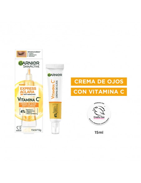 CREMA PARA ROSTRO GARNIER CONTORNO DE OJOS EXPRESS ACLAR VITC 15 cc