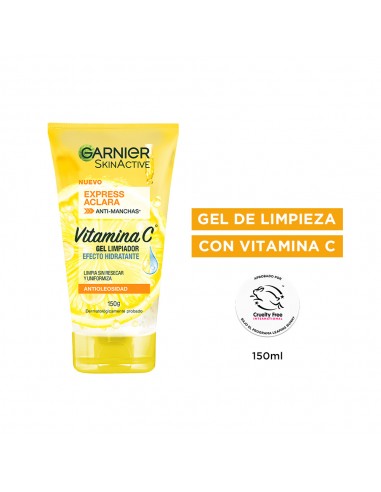 CREMA PARA ROSTRO GARNIER GEL DE LIMPIEZA EXPRESS ACLARA VITC 150 GR