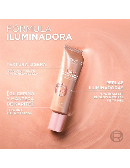 ILUMINADOR LOREAL LUMI GLOTION 902 LICGHT GLOW  