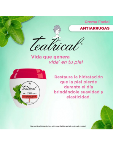 CREMA PARA ROSTRO TEATRICAL ANTIARRUGAS 100 GR