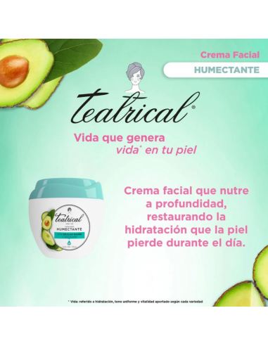 CREMA PARA ROSTRO TEATRICAL HUMECTANTE 200 GR