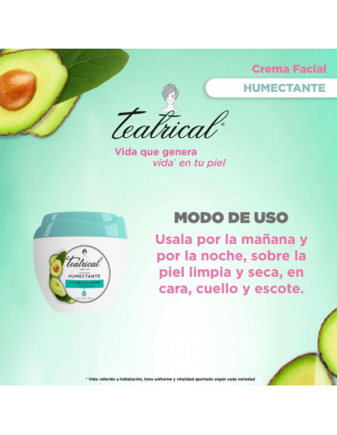 CREMA PARA ROSTRO TEATRICAL HUMECTANTE 100 GR