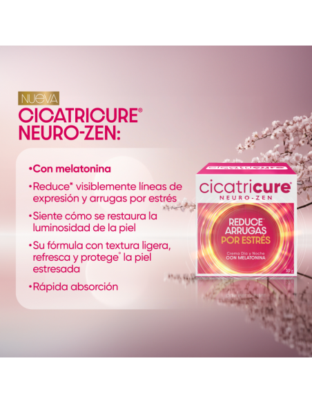 CREMA PARA ROSTRO CICATRICURE NEURO-ZEN DIA-NOCHE C/MELATONINA 50 gr