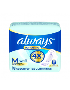 TOALLAS FEMENINAS ALWAYS ultra seca con alas 8 un
