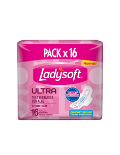 TOALLAS FEMENINAS LADYSOFT t.f.ul.delg.u.secas c/a  