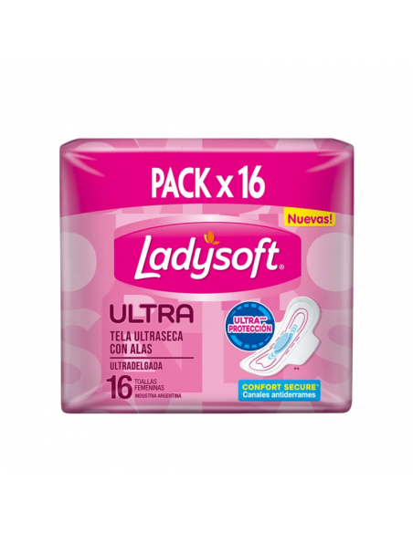 TOALLAS FEMENINAS LADYSOFT t.f.ul.delg.u.secas c/a  