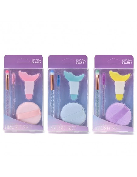 PINCELES Y BROCHAS SKORA set x 4 uni 1 un
