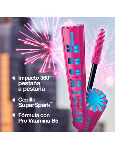 MASCARA PARA PESTAÑAS MAYBELLINE FIREWORK WTP VERY BLACK  