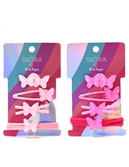 PELO-BROCHES Y COLITAS- SKORA SET INFANTIL  