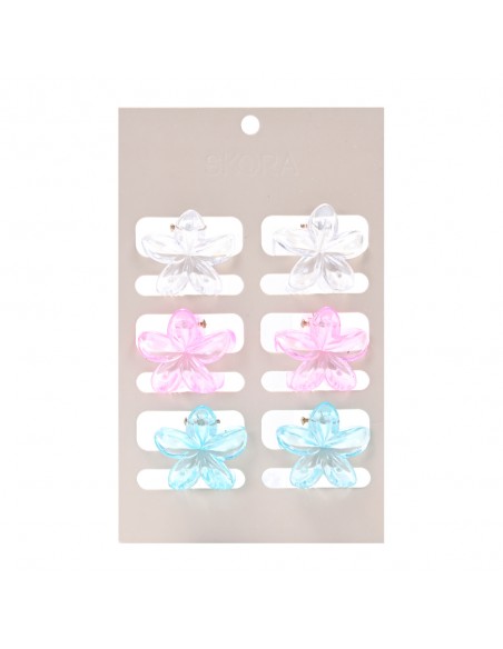PELO-BROCHES Y COLITAS- SKORA SET FLOR 6 UN