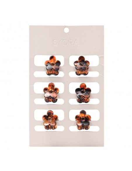 PELO-BROCHES Y COLITAS- SKORA SET BROCHES MARGARITAS 6 un