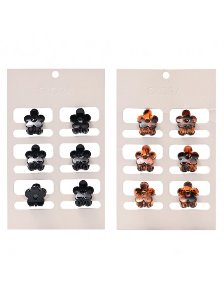 PELO-BROCHES Y COLITAS- SKORA SET BROCHES MARGARITAS 6 un