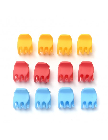 PELO-BROCHES Y COLITAS- LUCY AND SKY SET BROCHE MINI RECTANGULAR 12 un