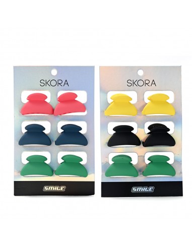 PELO-BROCHES Y COLITAS- SKORA SET BROCHE COLOR 7CM 6 UN