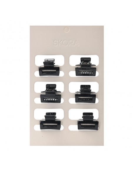PELO-BROCHES Y COLITAS- SKORA SET RECTANGULAR 6 un