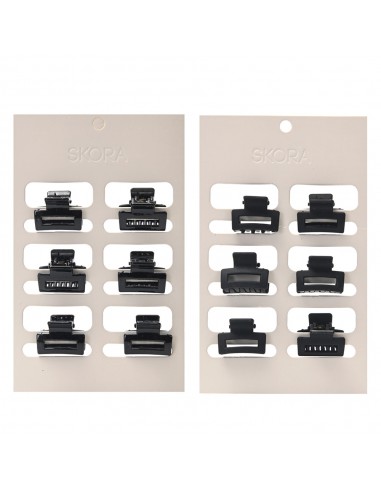 PELO-BROCHES Y COLITAS- SKORA SET RECTANGULAR 6 UN