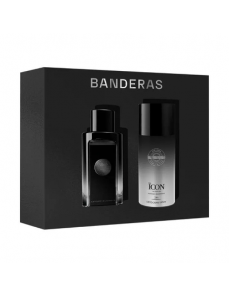 SET DE PERFUME ANTONIO BANDERAS THE ICON EDP + DESODORANTE X150 100 cc