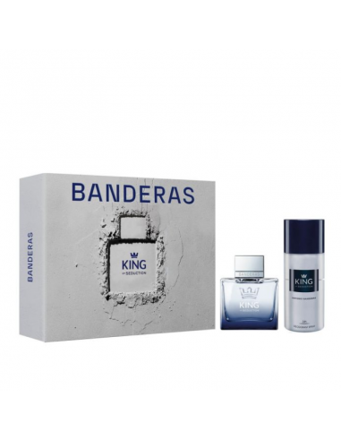 SET DE PERFUME ANTONIO BANDERAS KING OF SEDUCTION + DEO X150CC 100 CC