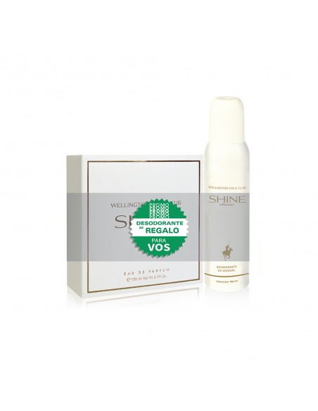 SET DE PERFUME WELLINGTON POLO CLUB EDP SHINE CLAS + DEO 150CC REGALO 100 cc