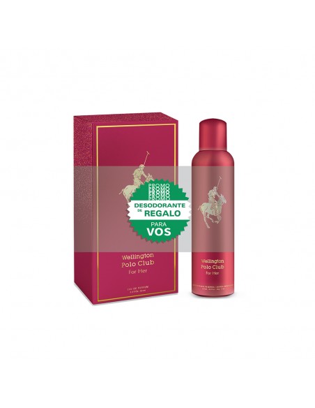 SET DE PERFUME WELLINGTON POLO CLUB EDP ROJO + DEO 150CC REGALO 90 cc