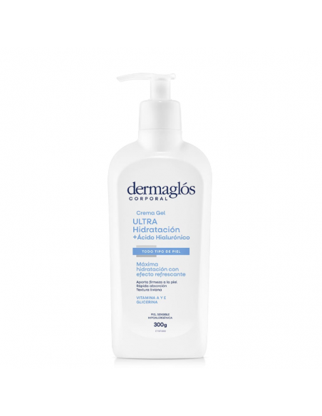 CREMA PARA CUERPO DERMAGLOS ULTRA HIDRATANTE GEL HIALURONICO 300 gr