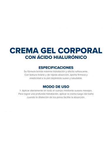 CREMA PARA CUERPO DERMAGLOS ULTRA HIDRATANTE GEL HIALURONICO 300 GR