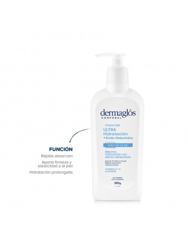 CREMA PARA CUERPO DERMAGLOS ULTRA HIDRATANTE GEL HIALURONICO 300 GR