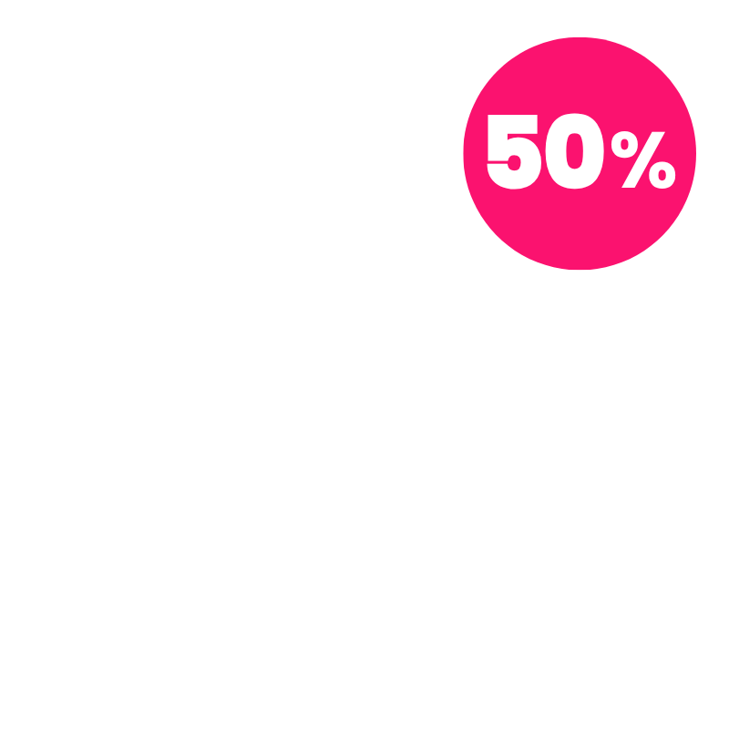 50,00% de descuento